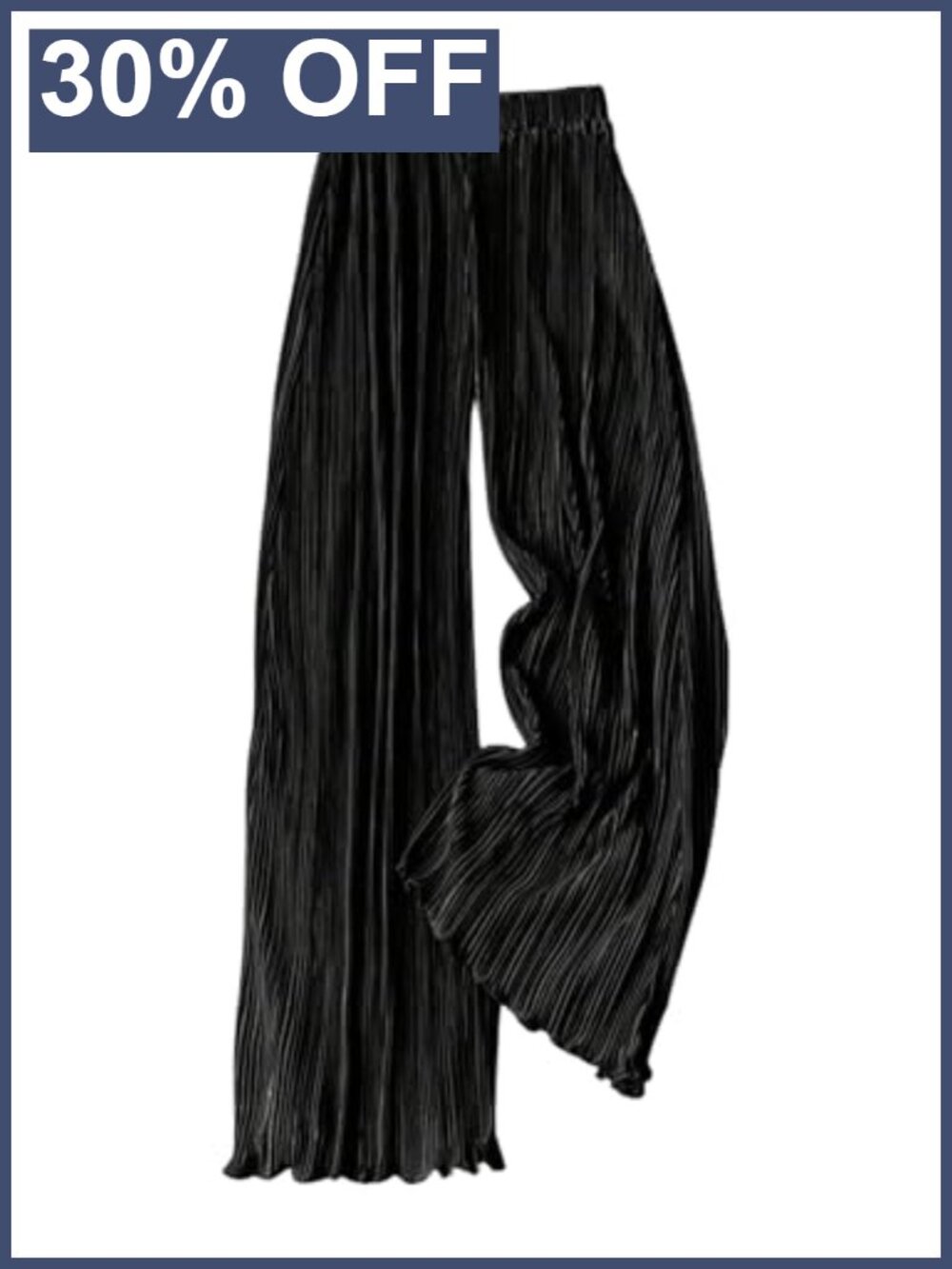 Wide Leg Pleated Palazzo Pants High Waist Pull On Dressy